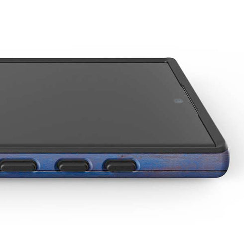 Barbados Flag Dark Wood Galaxy S25 Ultra Impact Case
